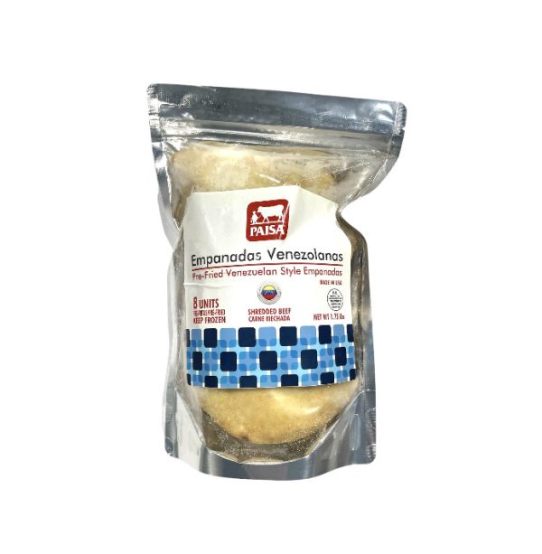 Paisa Empanadas Venezolanas PreFritas de Carne Mechada 8 Unidades