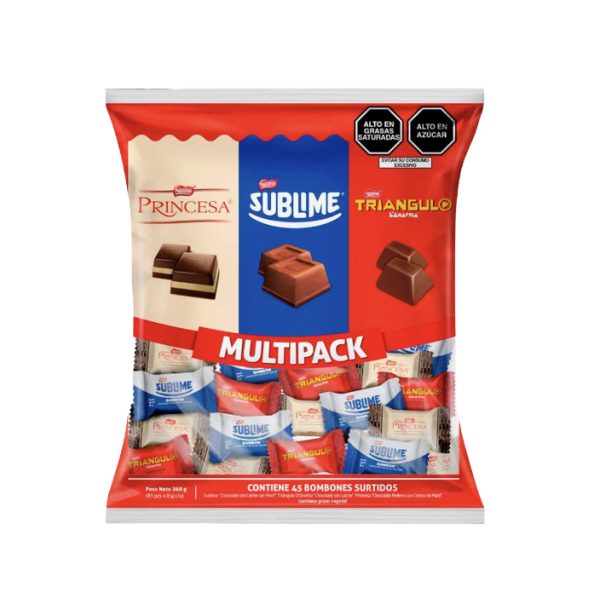Nestle - Mini Bombones Surtido Princesa, Sublime, Triangulo 45pzs 360gr