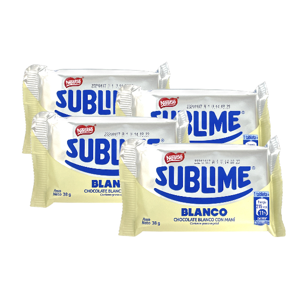 Nestle Sublime Chocolate Blanco 4Pack - Nuestra Tienda Latina